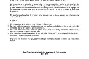 Caricaturistas alzan la voz en defensa de la libertad de expresión