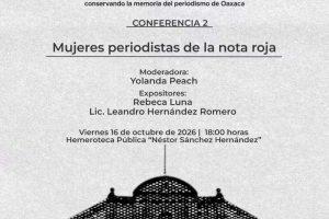 Viernes en la Hemeroteca Pública, la conferencia mujeres periodistas de la “nota roja”